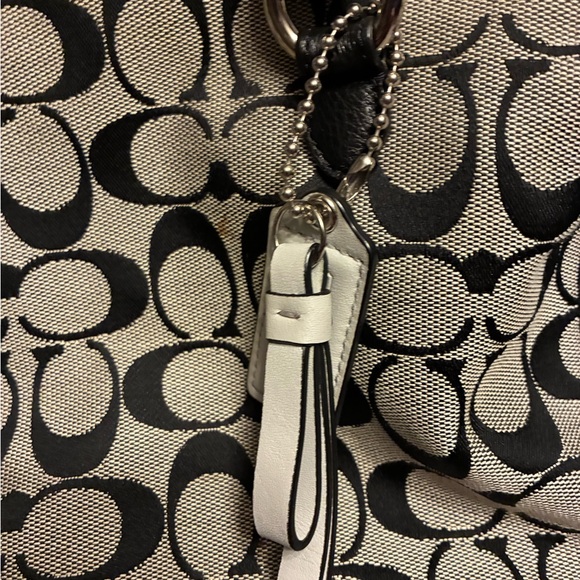 Coach Black and Tan Signature Tote - Picture 2 of 10